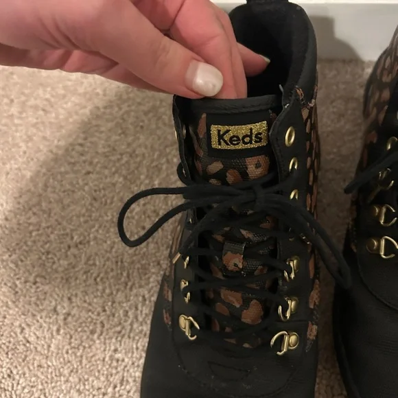 Keds Leopard Print High-Top Rain Boots Size 10 with dream foam - Picture 4 of 9